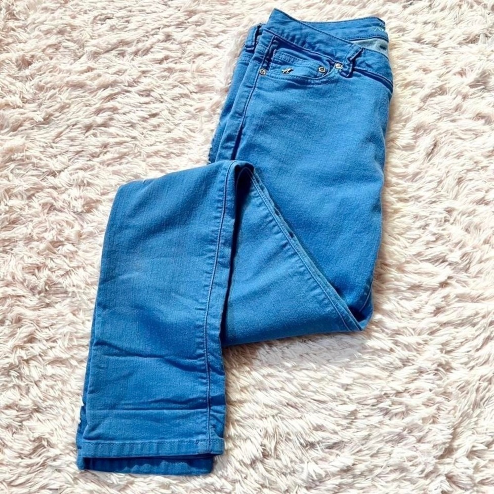 Kenneth Cole Vivid Statement Colorful Kidcore Pop‎ Art Blue Straight Leg Jeans
